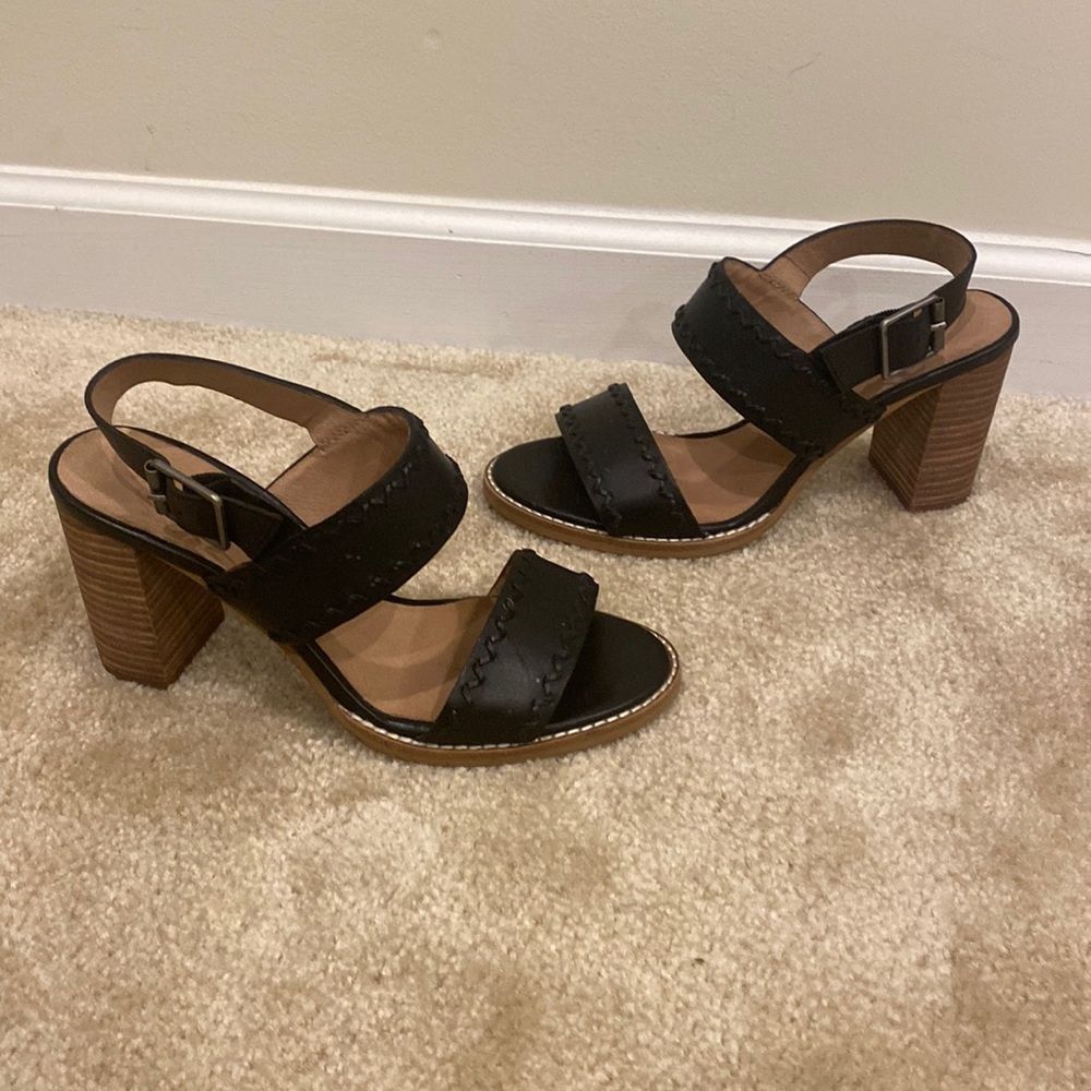 Madewell Black leather Angie Sandal sz 7.5